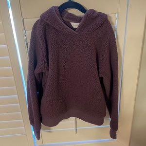 Athleta Girl plush Sherpa hoodie size medium